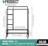 Klass Home Collection Heavy Duty Clothes Rail 120KG Black Metal Rack view 5