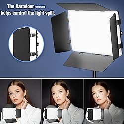 2 Pack LED Video Light Kit with Barn Door, Icceue