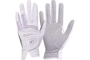 GH CLUB Women's Polyurethane Non-Slip Synthetic Leather Golf Gloves One Pair - Plain Both Hands