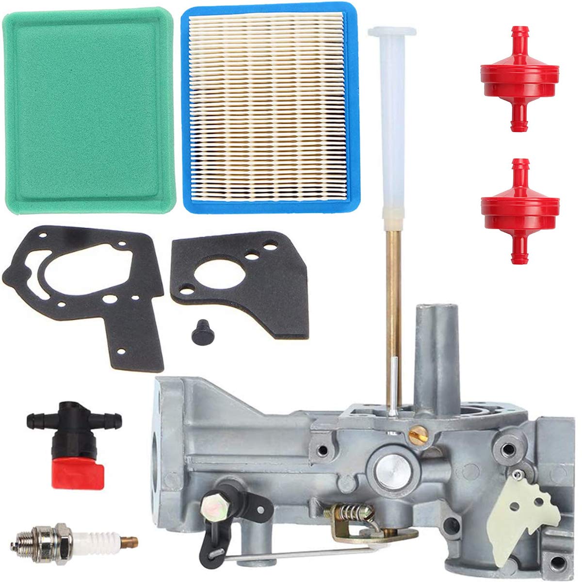 ZAMDOE 498298 Carburetor for Briggs & Stratton 498298 692784 495951 492611 495426 490533 112202 112212 112231 112232 5HP 5.5 HP Engines, with Gaskets Fuel Filters Air Pre Filters