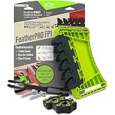 BOW Products EVA Featherboard Table Saw, Router Tables &amp; Band Saws | EVA Table Saw Feather board for Woodworking, AnchorPRO Miter Bar, 5X Kickback Resistance, Non-Marring, Replaceable Feathers