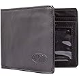 Big Skinny Men's Slimline Leather Bi-Fold Slim Wallet, Holds Up to 25 Cards