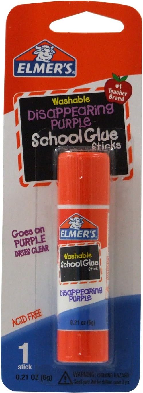 Elmer's Disappearing Purple School Glue, Washable, 12 Pack (E1559): Office Products