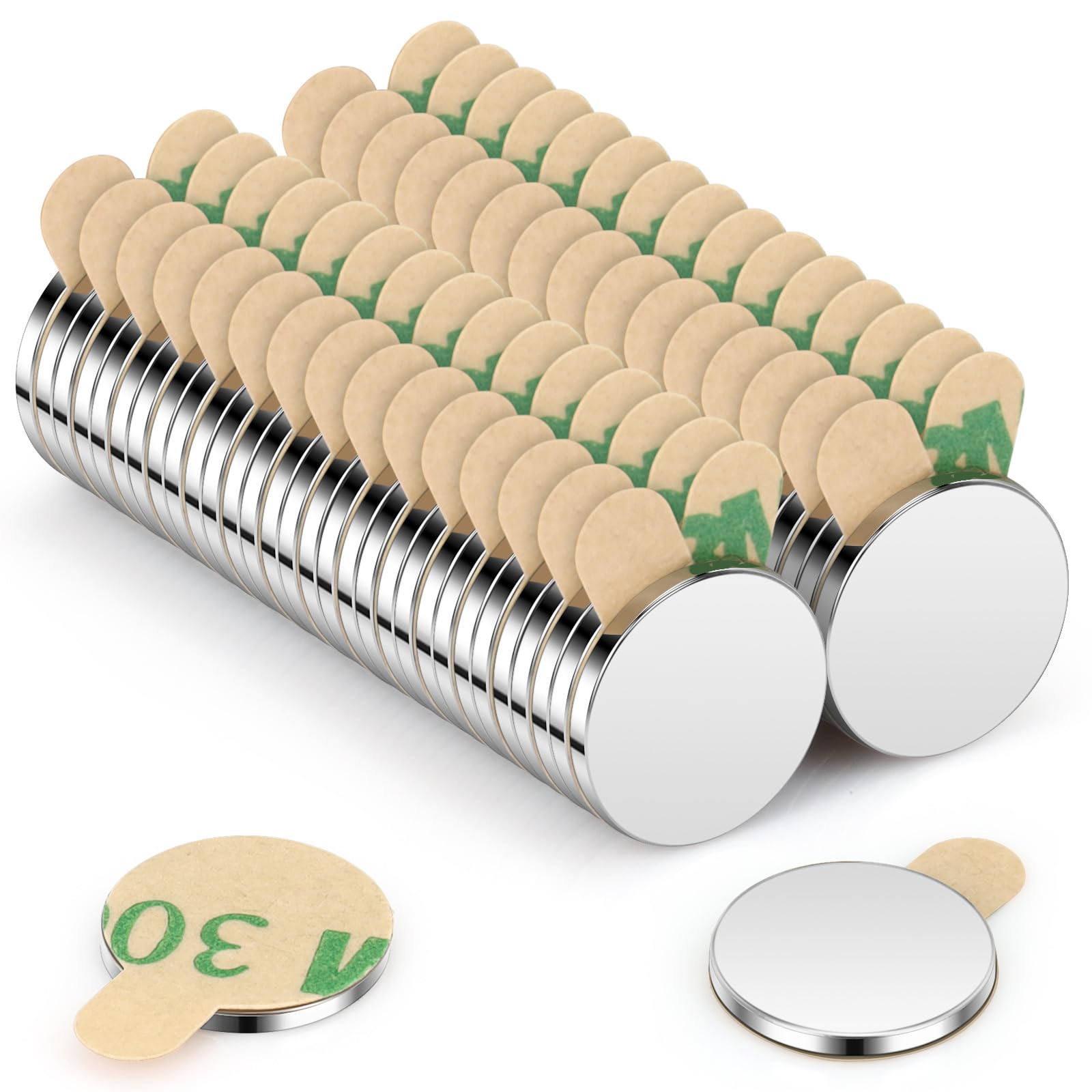 Wukong Round Magnets 10x1mm | 60 Pack, Extremely Strong Mini Magnets for Magnetic Boards, Refrigerator, Craft, Office, Kitchen