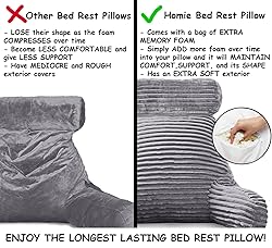 Homie Reading Pillow with Reading Light and Wrist