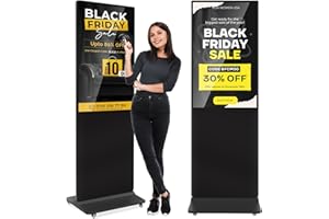 YCKJNB 43 inch Indoor Digital Signage 4K Touchscreen IPS Floor Standing Digital Kiosks Interactive Displays with WiFi HDMI/USB Input Auto AD Player, Android OS Black