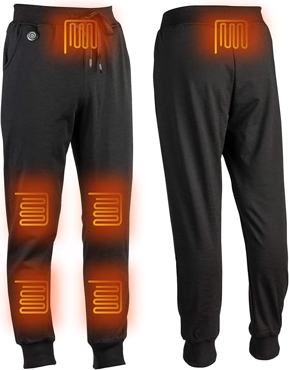 eventek Heated Pants USB 5V Rechargeable, Electric Heating Pants for Outdoor Winter