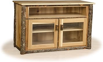 Amazon Com Furniture Barn Usa Rustic Hickory Tv Stand With Glass