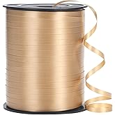 MOTYAWN 500 Yard Gold Curling Ribbon, 3/16" Thin Balloon Ribbon String, Ideal for Gift Wrapping, Birthday, Balloons, Christmas, New Year and Special Occasions Decor