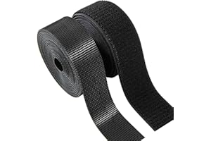 Sew on Hook and Loop Strips 1-1/2in x 3yd | Easy to Sew | Excellent Grip | Non-Adhesive Back Nylon Strips Fabric Fastener Non