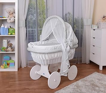 large moses basket on wheels