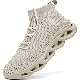 VNANV Men’s Fashion Walking Shoes Lightweight Breathable Sneakers – Mesh Knit Sock Sneakers for Gym, Casual, Running, Workout, Slip-On Sport Shoes