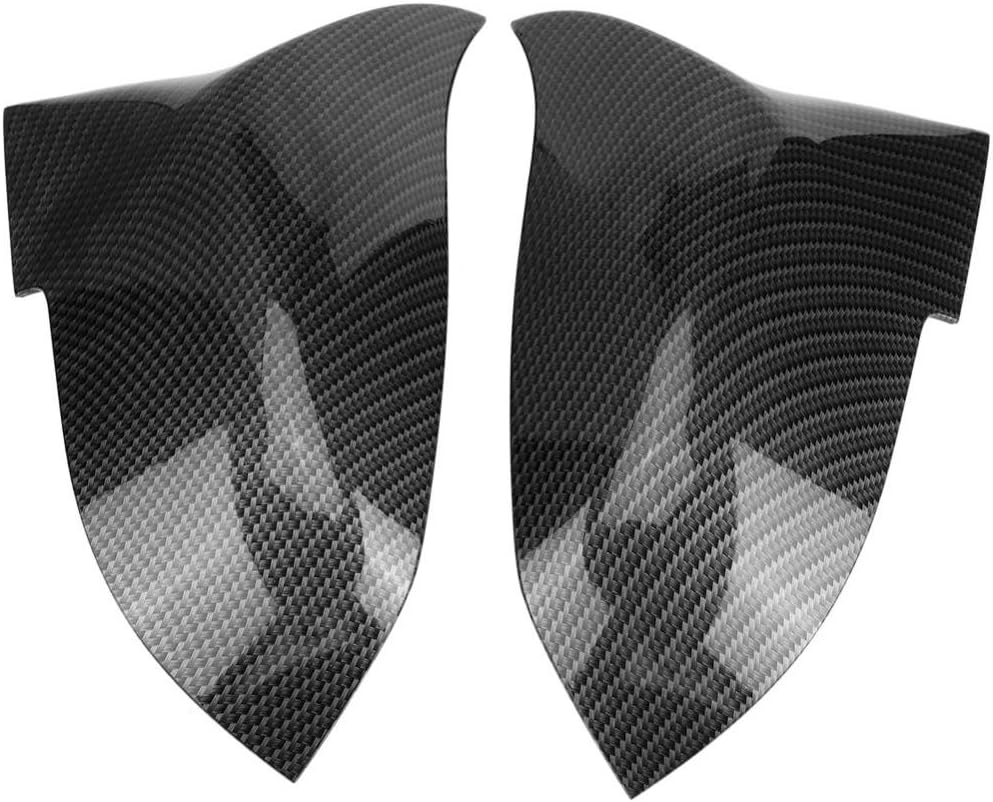 Rearview Mirror Cover, Cuque 1 Pair Rear View Mirror Housing Cap, Black Carbon Grain Side Mirror Trim, Left & Right Exterior Mirror Protector for 1 2 3 4 X M F20 F21 F22 F23 F30 F31 F32 F33 E84 F87