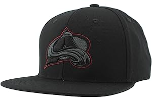 ZHATS NHL Officially Licensed Adjustable Snapback Hat Flat Bill Z11 Black Element