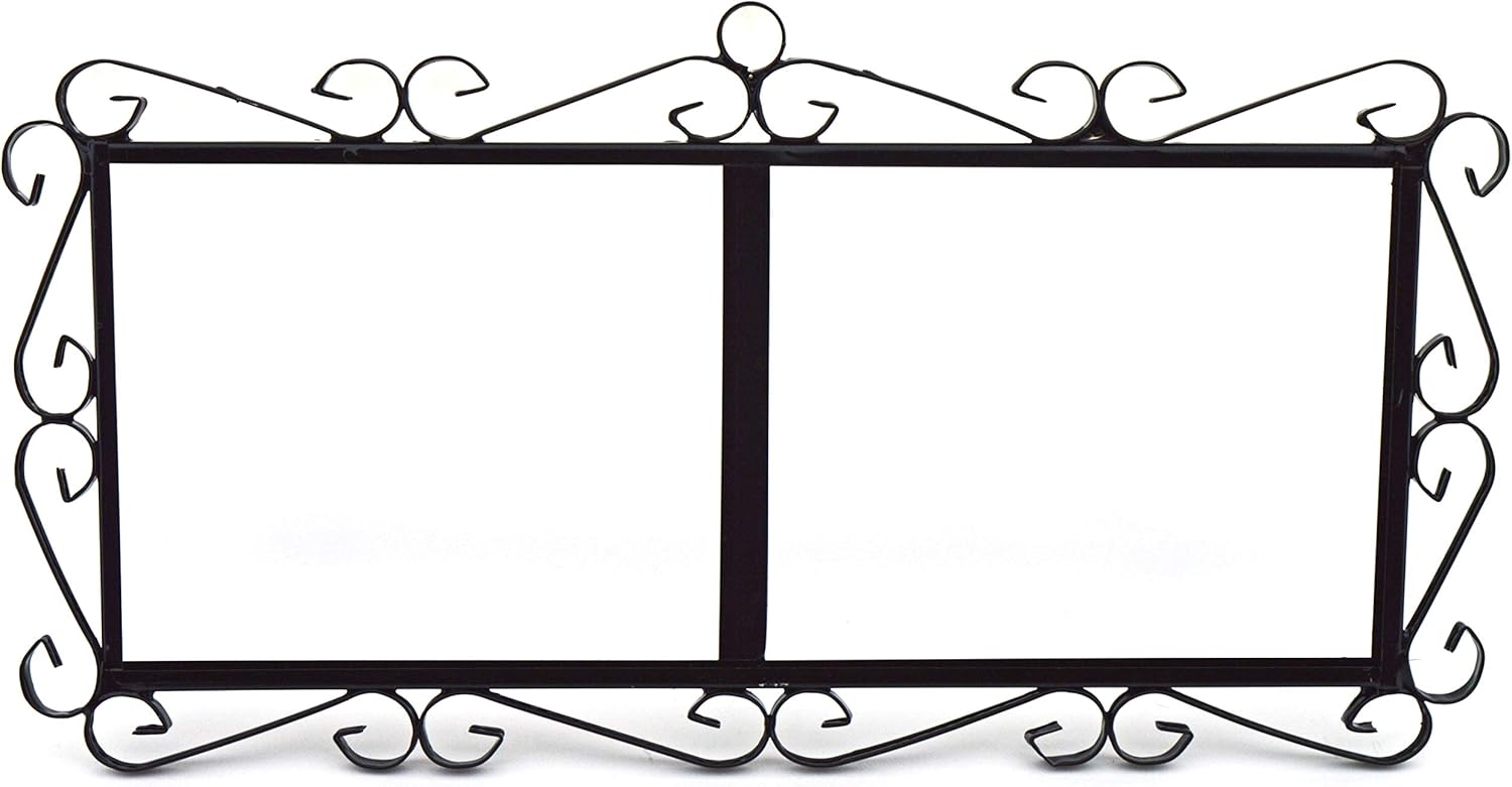ART ESCUDELLERS Black Iron Frame for Easy Wall Hanging for Tiles Garden Design (Frame for 5 Tiles) 15,94" x 8,27 x 0,39"