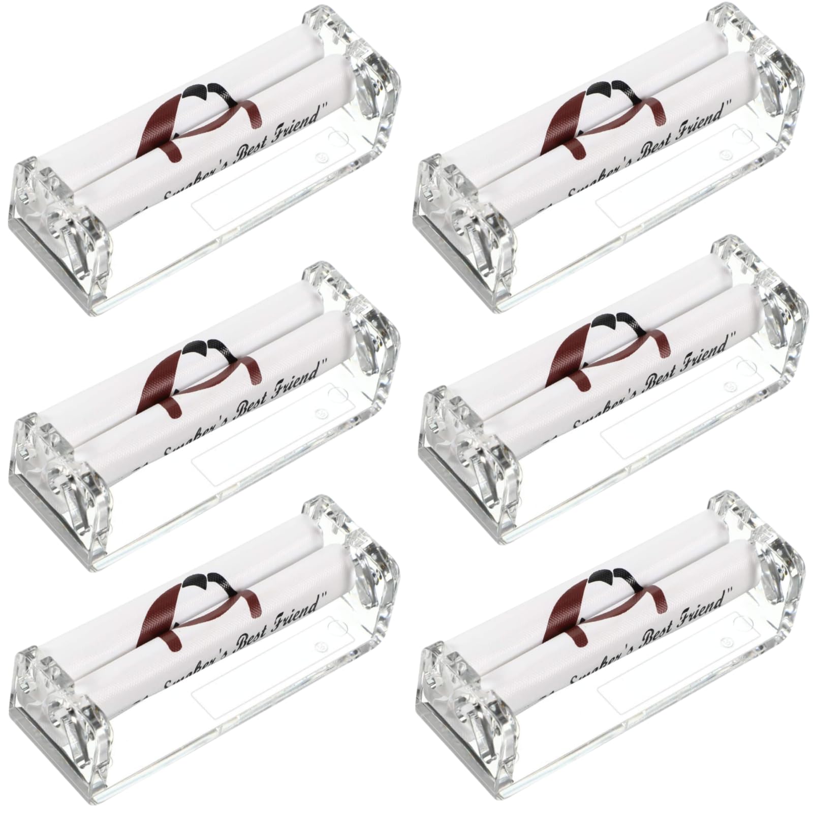 DXUANTING 6 Pcs Cigarette Roller 70mm Rolling Machine Hand Roller Tobacco Injector Manual Maker Roller Cigarette Roller Maker Accessories