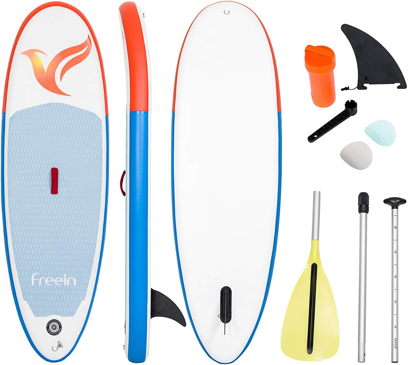 Freein SUP Package |Stand Up Inflatable Paddle Board | 6” Thick |28" Wide|Beginner’s Kit|All Accessories | 1 Year Warranty | Specifically for Children|7.7',6”,31"
