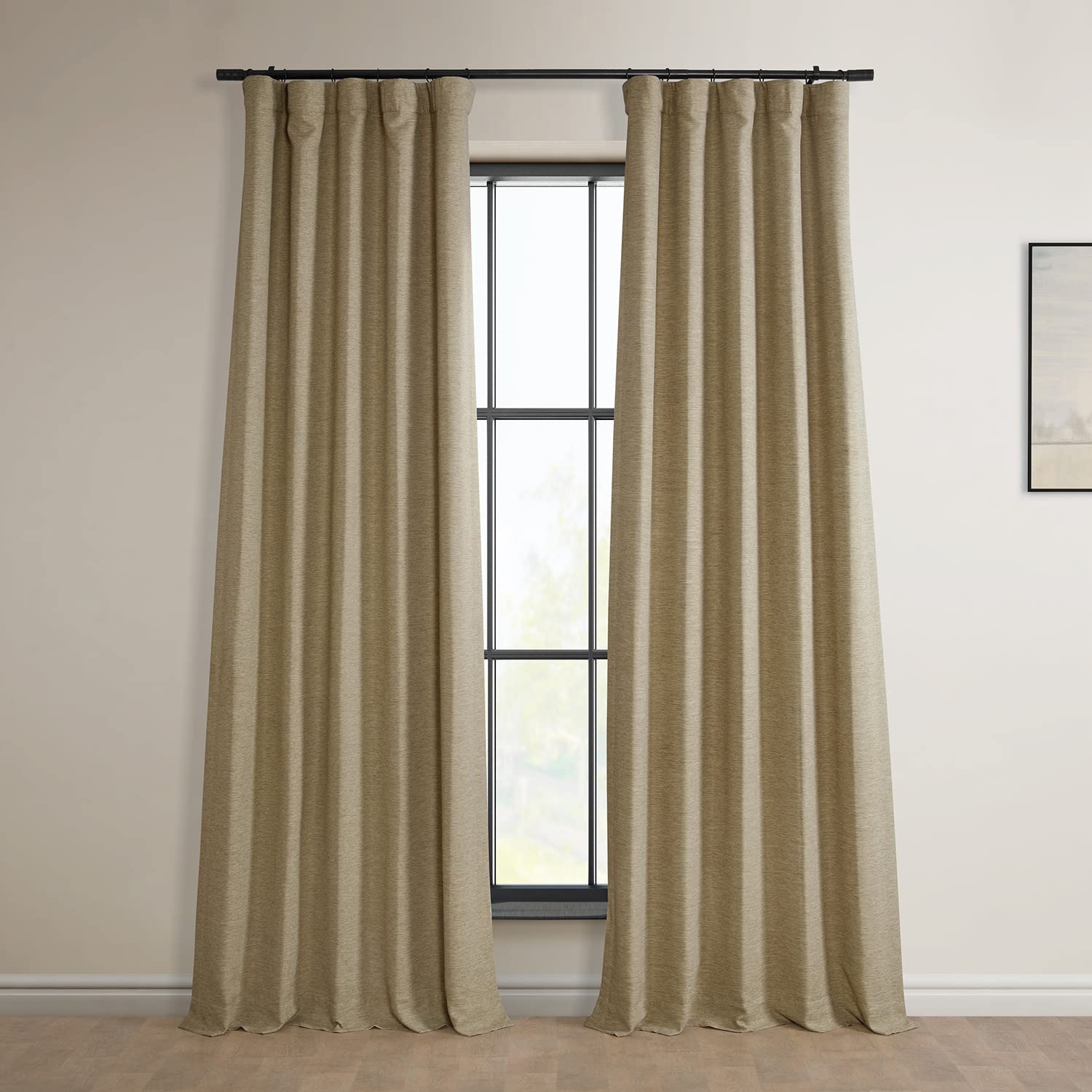HPD Half Price Drapes Bellino Room Darkening Curtains 84 Inches Long Curtains for Bedroom & Living Room (1 Panel), 50W x 84L, Ginger — image 1