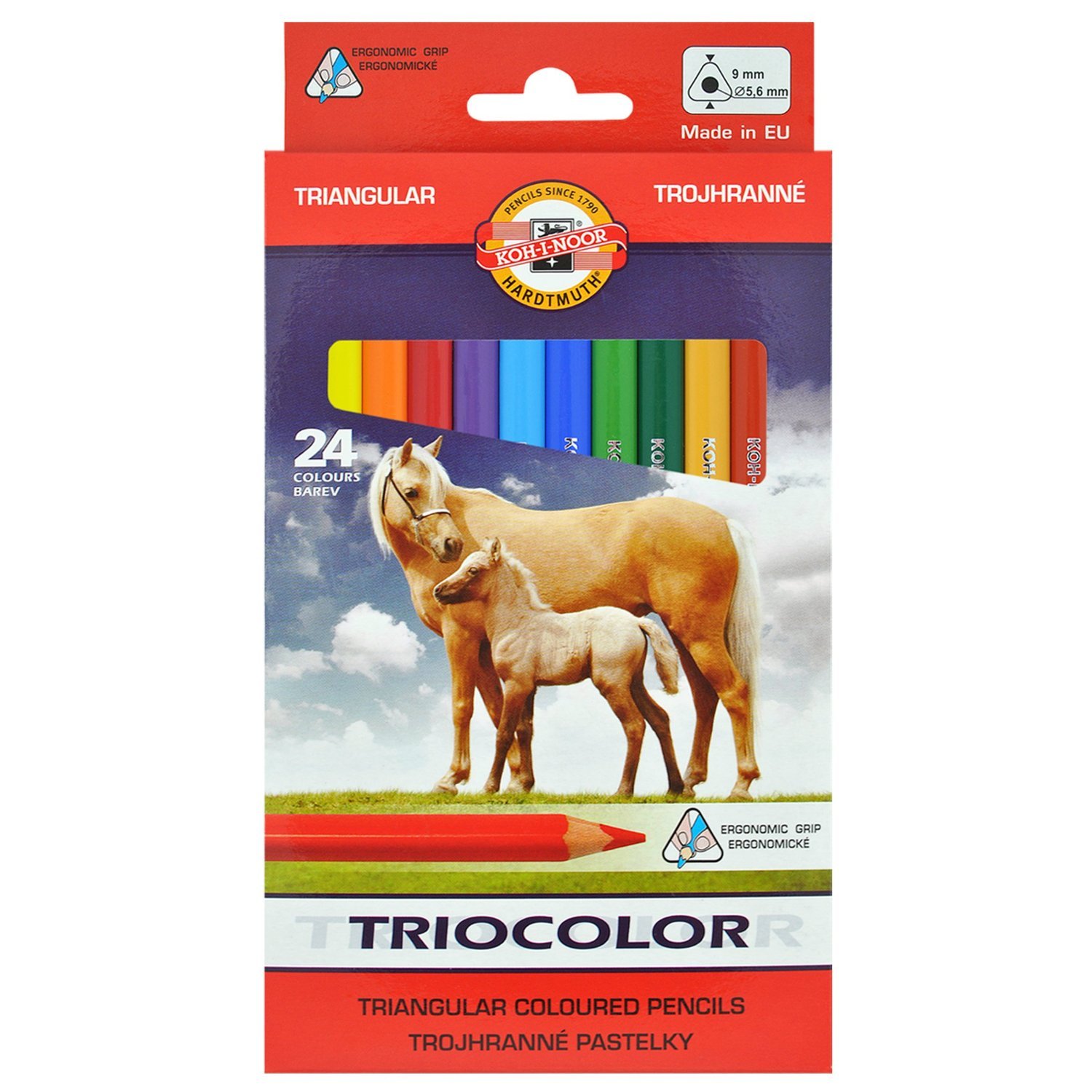 Koh i noor Farbstifte triangolare 24er Tricolor buntstifte Set Koh i noor Farbstifte triangolare 24er Tricolor buntstifte Set Regalo Set Amazon Cancelleria e prodotti per ufficio