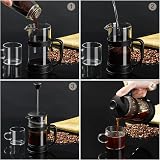 ParaCity French Press Coffee Maker 12oz 350ml Stainless Steel Filter Heat view 4