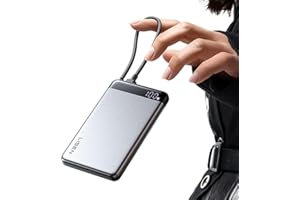 LISEN Slim Portable Charger 10000mAh, All Metal Battery Pack Power Bank Fast Charing Mini Size CCC Certified Travel USB C Pow