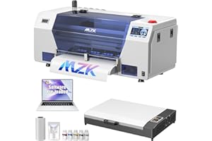 MZK A3 Plus XP600 DTF Printer,Automatic Time Cleaning+Ink Anti-Clog Design,2X Speed Compared to L1800,5" LED Touchscreen+Film