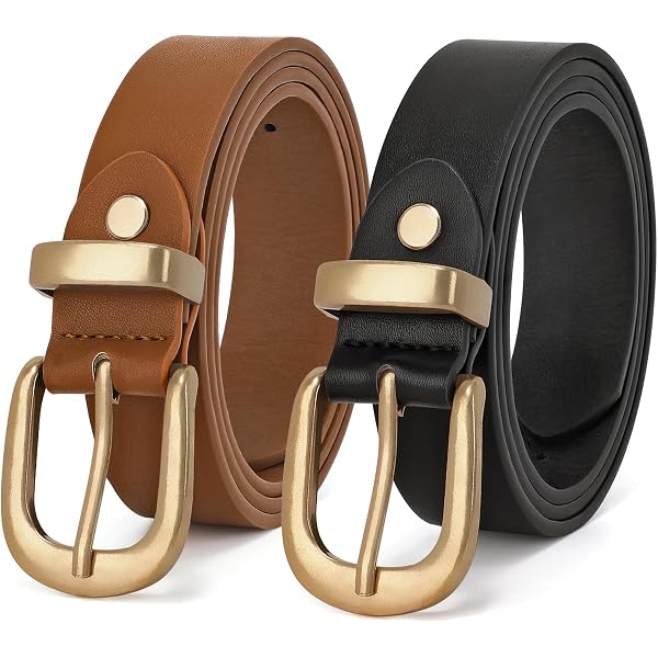 Amazon.com: SENDEFN 2 Pack Women Leather Belts with Pin  display picture 2