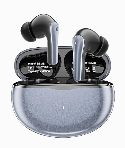 GEEKTOP Wireless Earbuds, 60H Playtime Bluetooth Headphones Built in Noise  Cancellation Mic with Charging Case, Stereo Sound in-Ear Earphones for