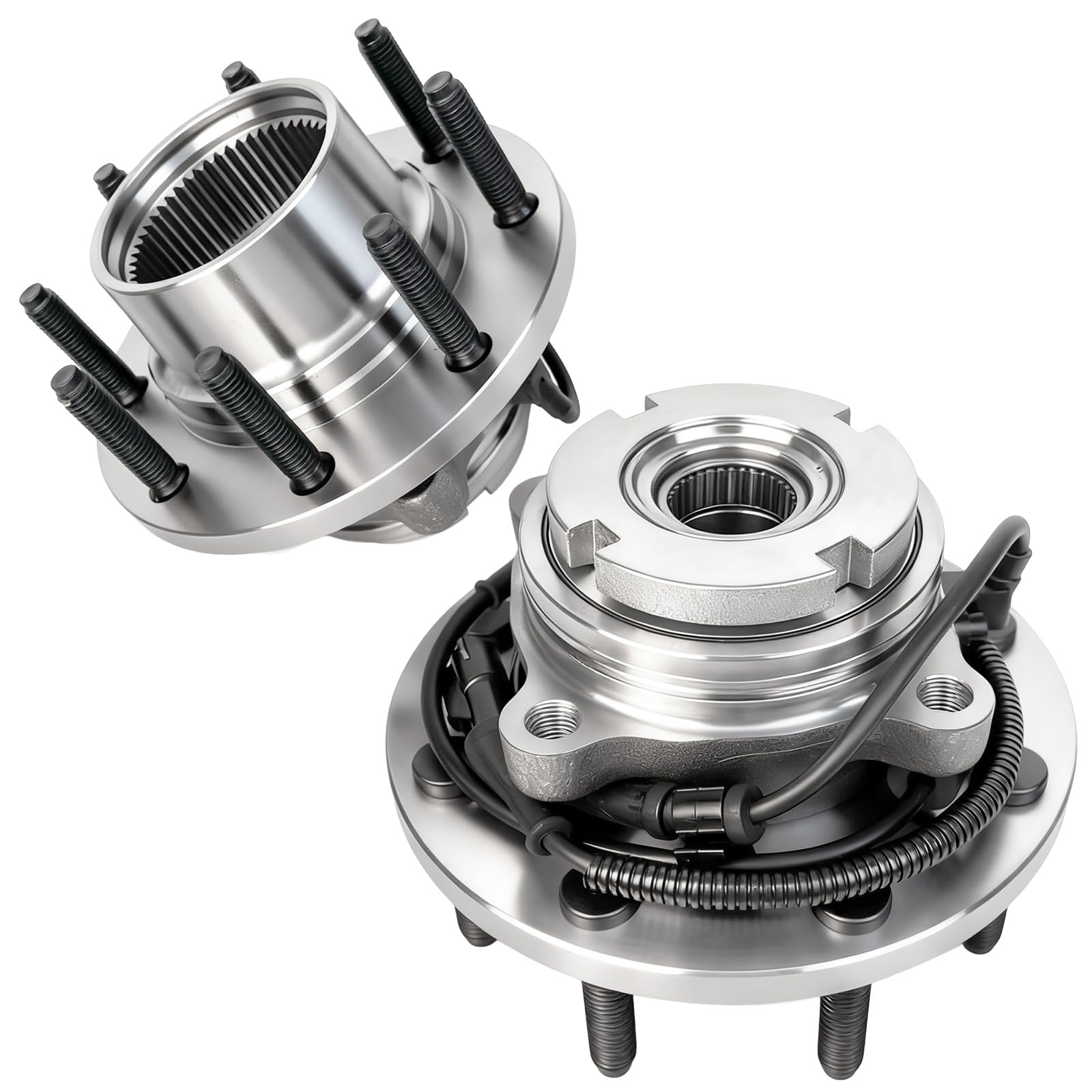 Photo 1 of Aspligo 2Pcs 515020 Front Wheel Bearing Hub Assembly Fit for Ford F250 Super Duty / F350 Super Duty 1999 2000 2001 2002 2003 2004, Excursion 2000-2002,4WD Only, w/ABS, 8 Lug