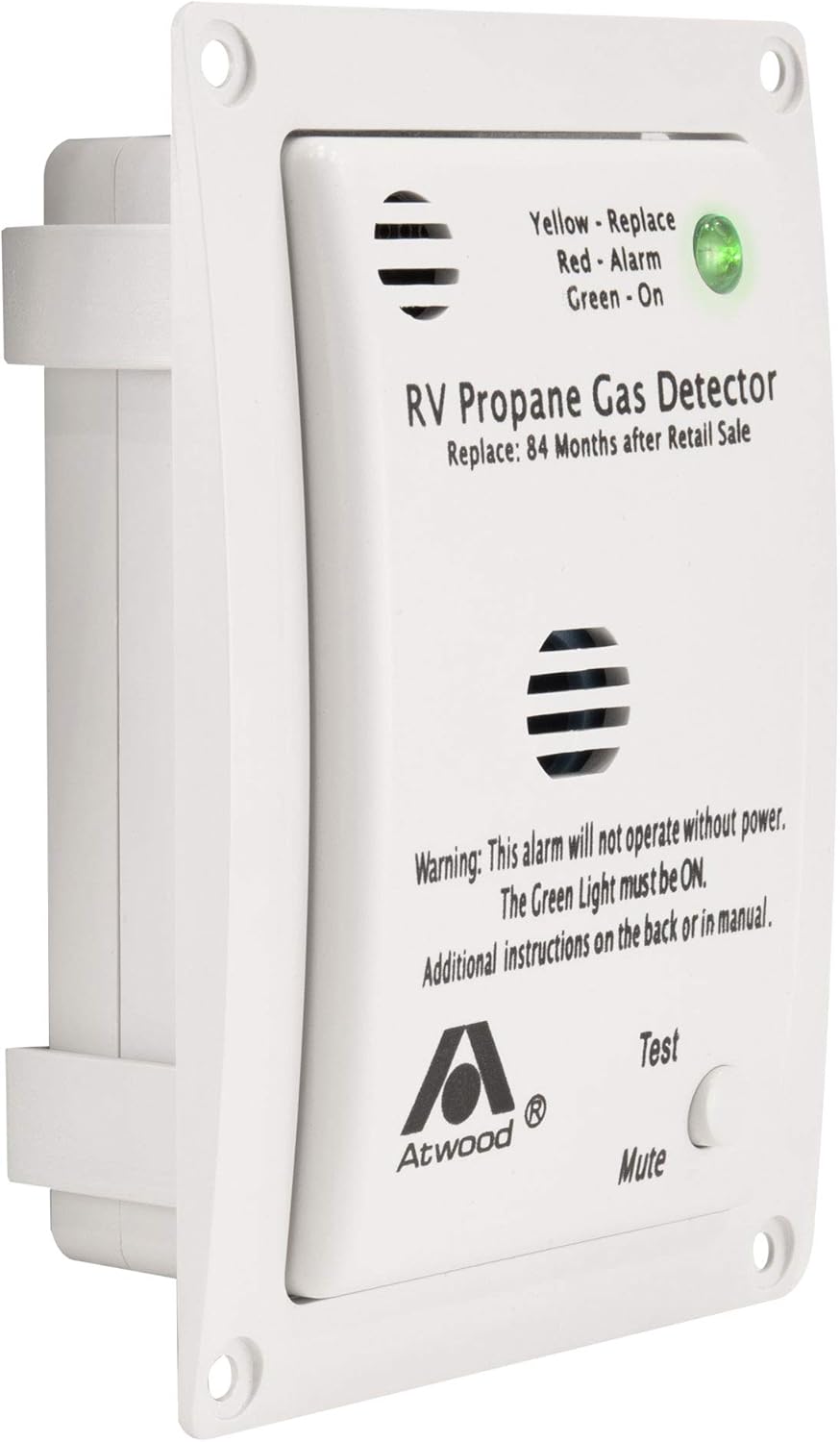 RecPro RV LP Detector Atwood | RV Propane Detector | LP-DC Leak Detector Alarm | White: Automotive