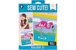 American Crafts Colorbok Sew Cute! Needlepoint Kit-Flamingo