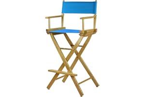 Casual Home 230-00/021-27 Director Chair 30" - Bar Height Natural Frame/Turquoise Canvas