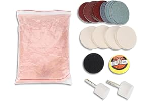 Glass Polishing Kit Windscreen Scratch Removal Set Ceric Dioxide Abrasive Discs Polish Pads for Removing Wiper Blade Damage S