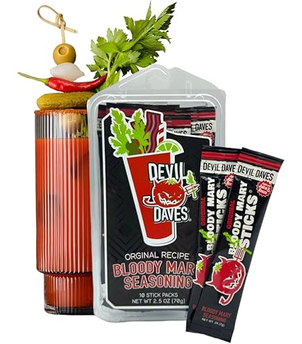 Amazon.com : Devil Daves Bloody Mary Stick Packs, Diablo Spicy, 10