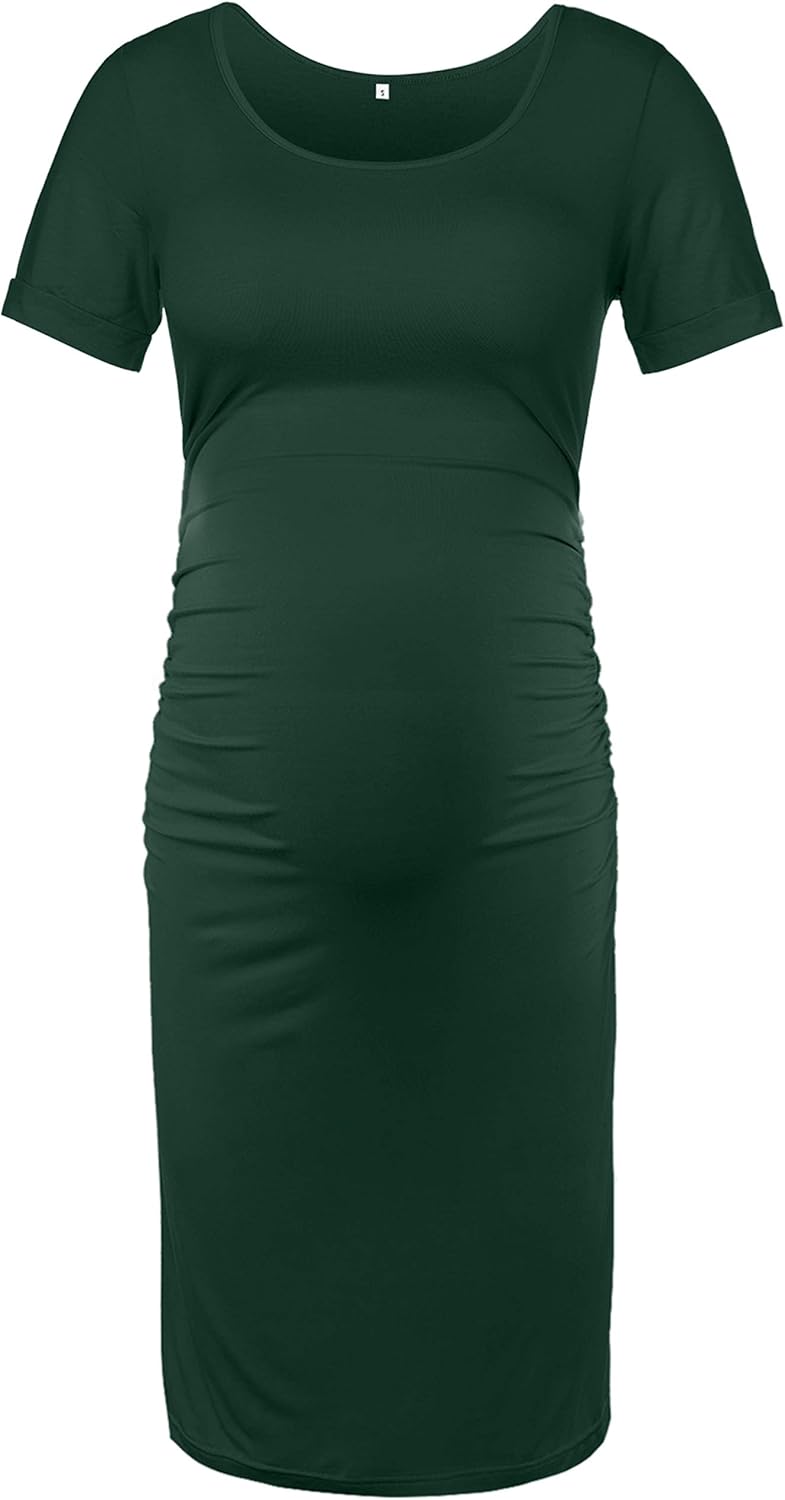 KIM S Maternity Bodycon Dress for Daily Wear or Baby Shower at  Women’s Clothing store