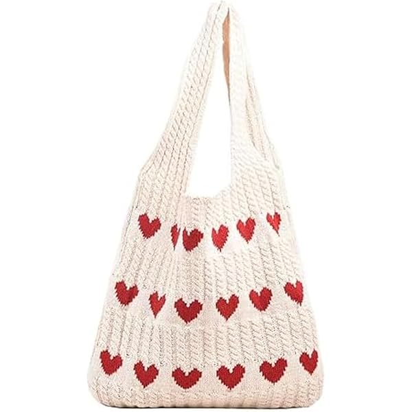 Bolsa De Ganchillo De Hilo De Punto Hecha A Mano, Correa De Cadena Color Negro
