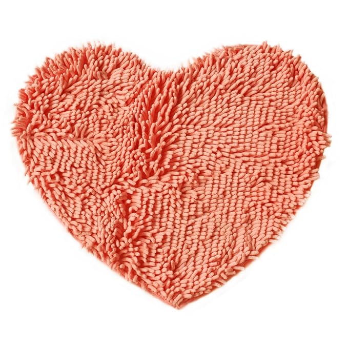 Heartshaped bath mat door mat absorbent nonslip Mats (57 By 44.5cm