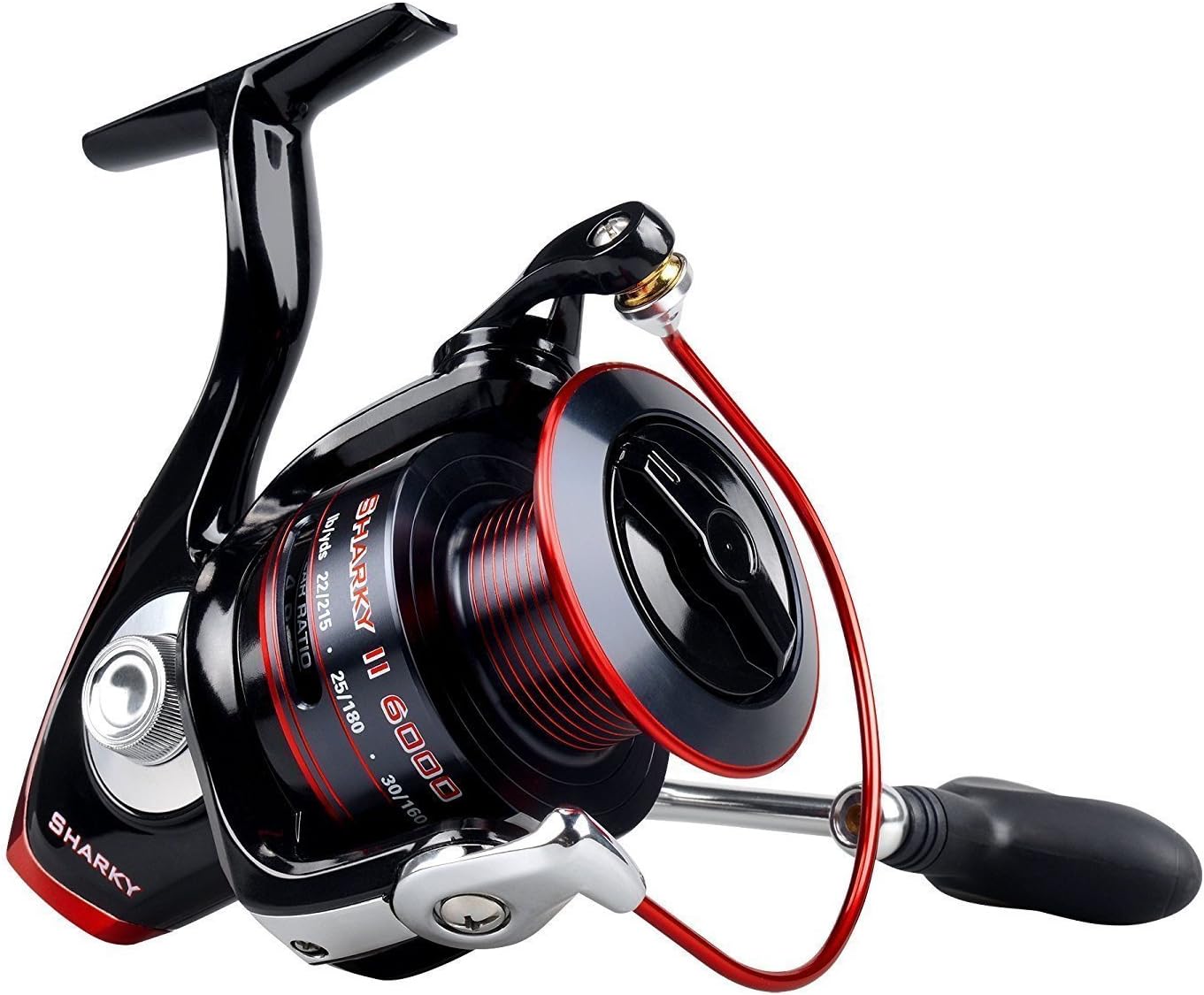 KastKing Sharky II Fishing Reel - Smooth Spinning Reel - 48.5 Lb Carbon Fiber Max Drag - 10+1 Superior Ball Bearings-Brass Gears - Top Quality at An Affordable Price!