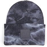 C.C Womens Tie Dye Knit Beanie Hat, Winter Warm Cozy Headwear, Hand Wash