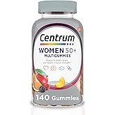 Centrum MultiGummies for Women 50 Plus, Multivitamin/Multimineral Supplement with Vitamins D3, E, B6, and B12, Assorted Fruit Flavor - 140 Count