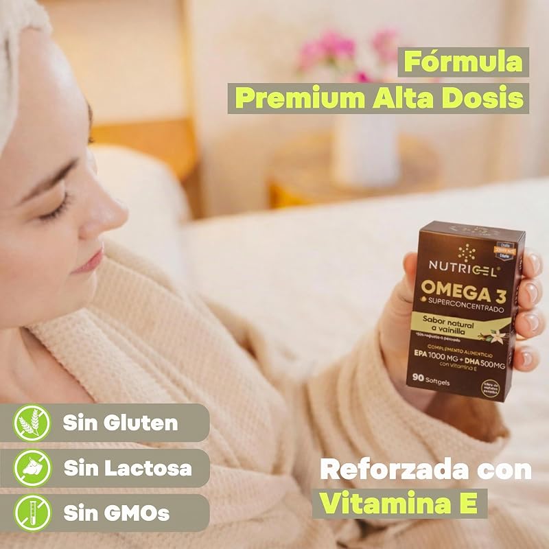 Omega 3 Capsulas 2000mg EPA 1000mg DHA 500mg Blíster Vainilla 90 cap — foto 4 de 8