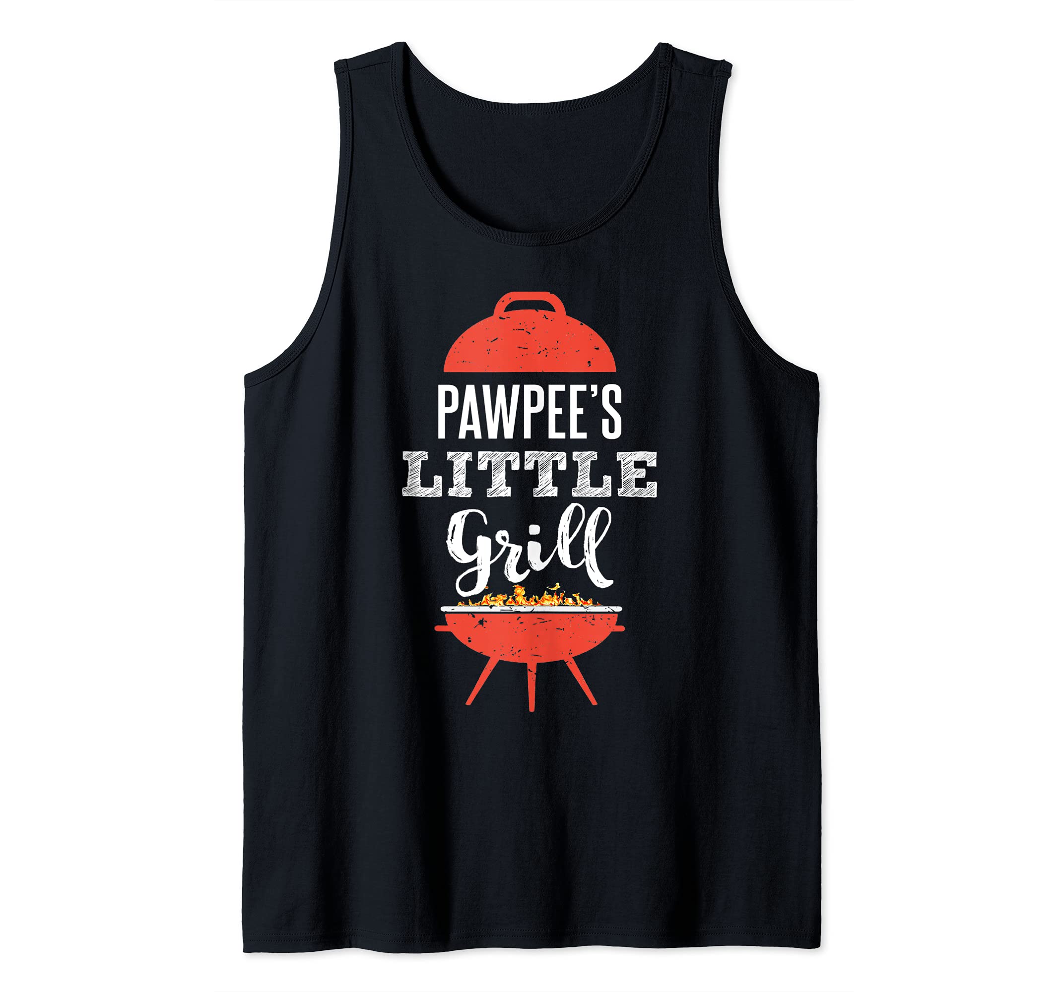 Funny BBQ Grilling Gift Design for Pawpee's Little Grill Tank Top
