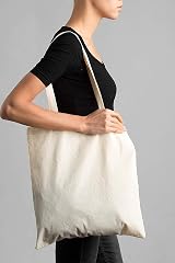 CENTRIX Natural Cotton Tote Bags 10 Pack 15 x 16 inch Eco Friendly Canvas view 2