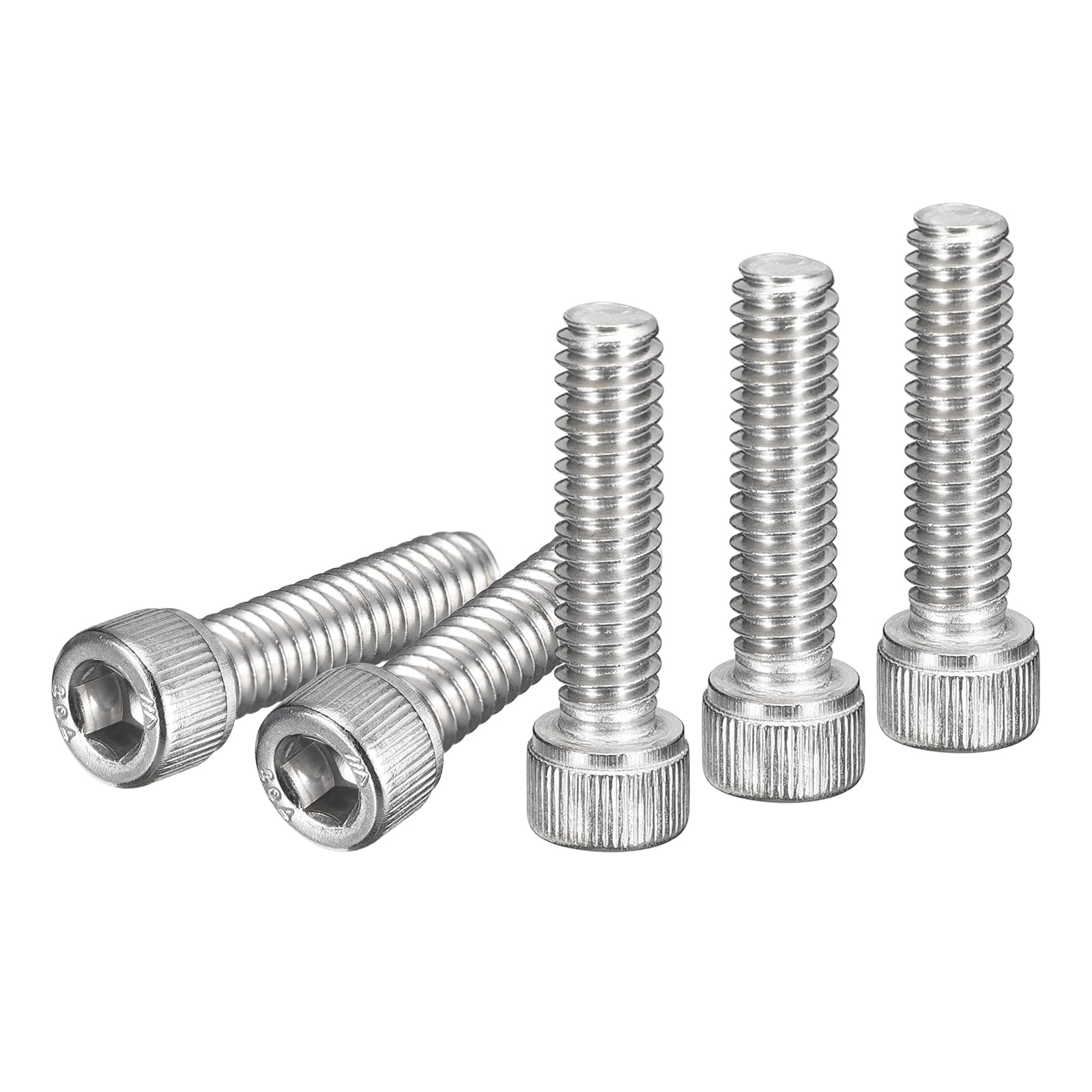 DTGN 1/4-20x1" Socket Head Cap Screws Bolts, 50Pcs 304 Stainless Steel 18-8, Machine Hex Socket Screw, Hex Drive, Bright Finish, UNC Coarse Thread Fully Threaded