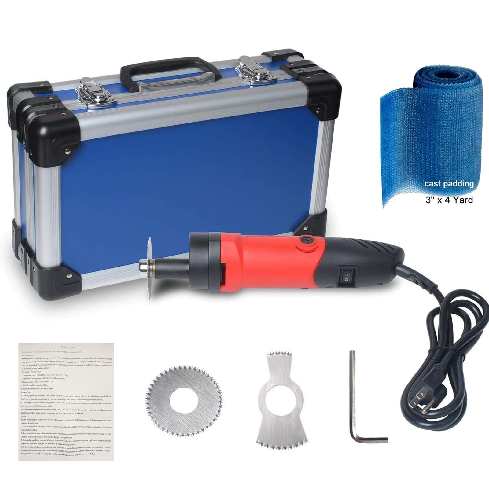 Photo 1 of Cast Removal Saw, Orthopedic Cast Cutter, Medical Electric Plaster Cutting Saw Oscillating Speed Adjustable for Tearing Polymeric Materials 110V 12500rpm/min (??? ???????? ?