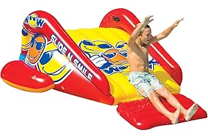 WOW Sports Slide N Smile Pool Inflatable Water Slide with Sprinklers