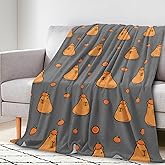 CONLIN Capybara Blanket, 50"40" Soft Flannel Throw Blanket, Unisex Adults Kids Lap Blanket, Cute Capybara Themed Gift