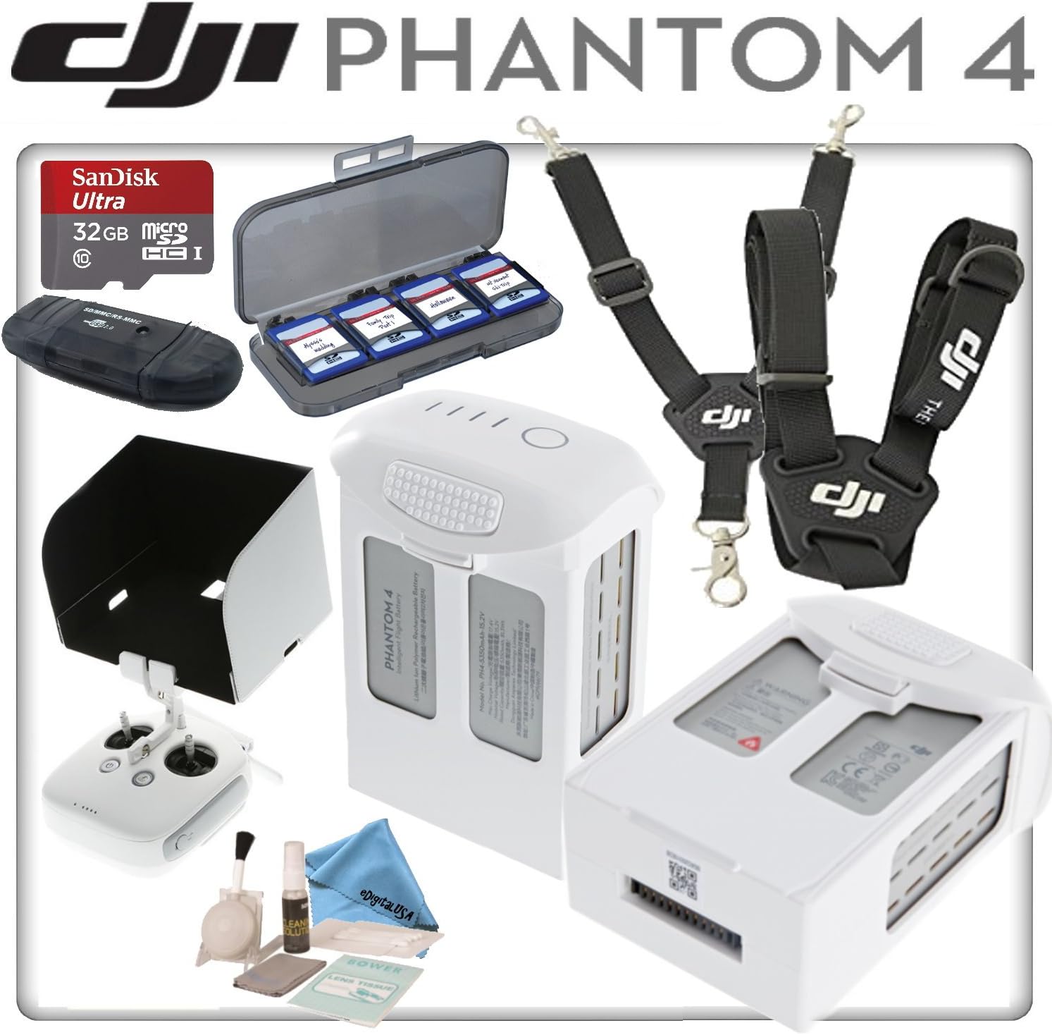 DJI Phantom 4 Accesorio Bundle: Incluye 2 Piezas DJI ...