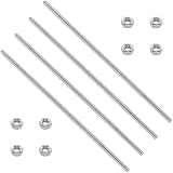 DDHOMIN 4 PCS M6 x 200mm Full Threaded Rods & 8 Hex Nuts, Stainless Steel view 2