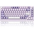 MageGee SKY81 75% Mechanical Gaming Keyboard, Gasket Hot Swappable Wired Custom Creamy Keyboard with 5-Layer Sound Dampening, Knob Control, RGB Backlit, NKRO for Win/Mac (Violet, Violet Switch)